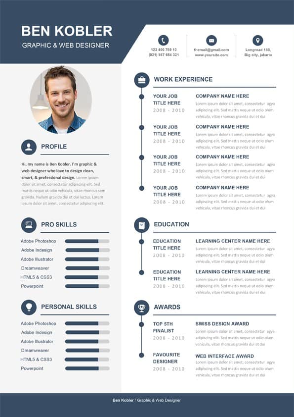 professional resume template examples