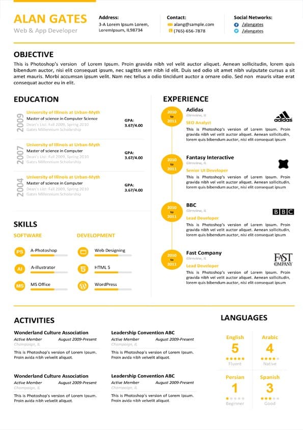 Word 2010 Resume Template Download from www.mycvstore.com