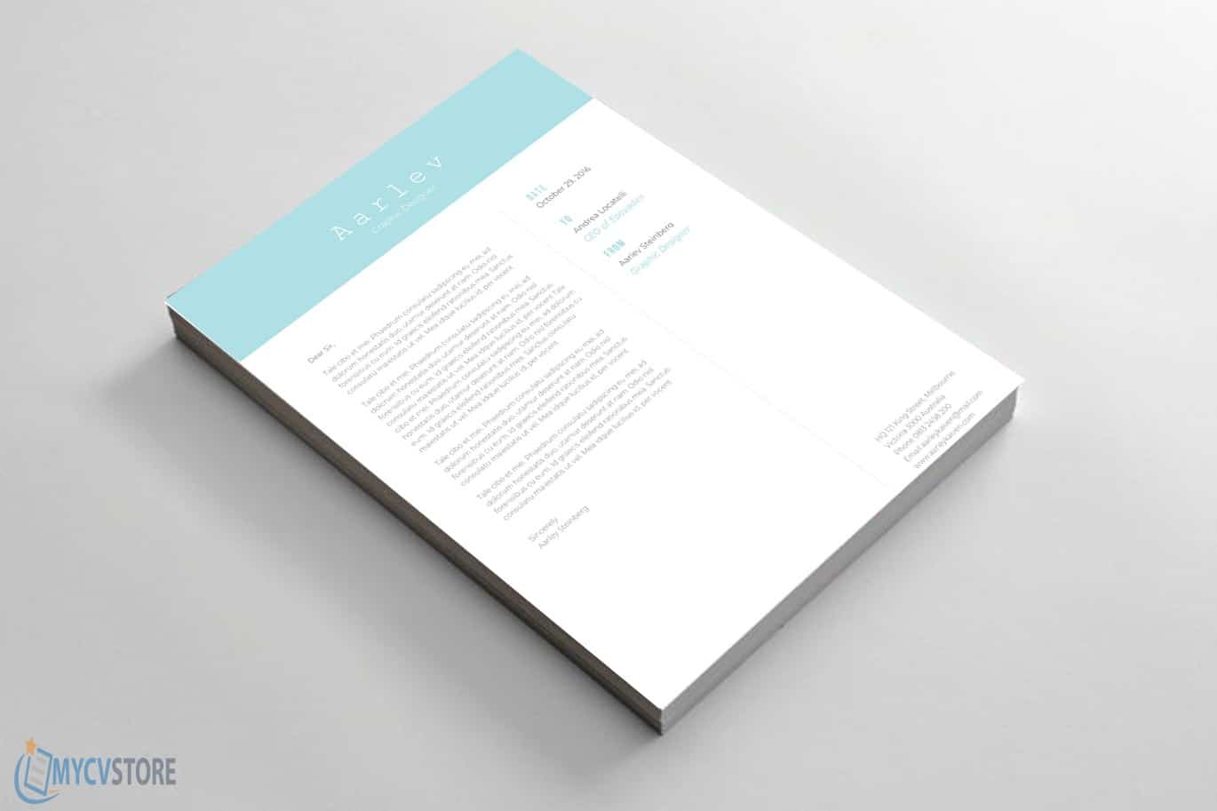 Creative Minimalist Cover Letter - Downloadable Cover Letter Template