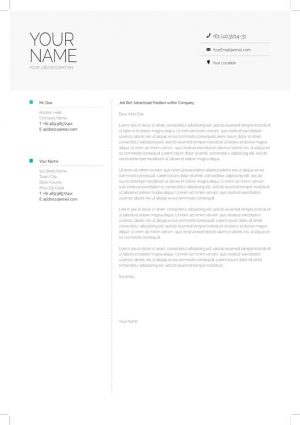 Clean Infographic Cover Letter Template