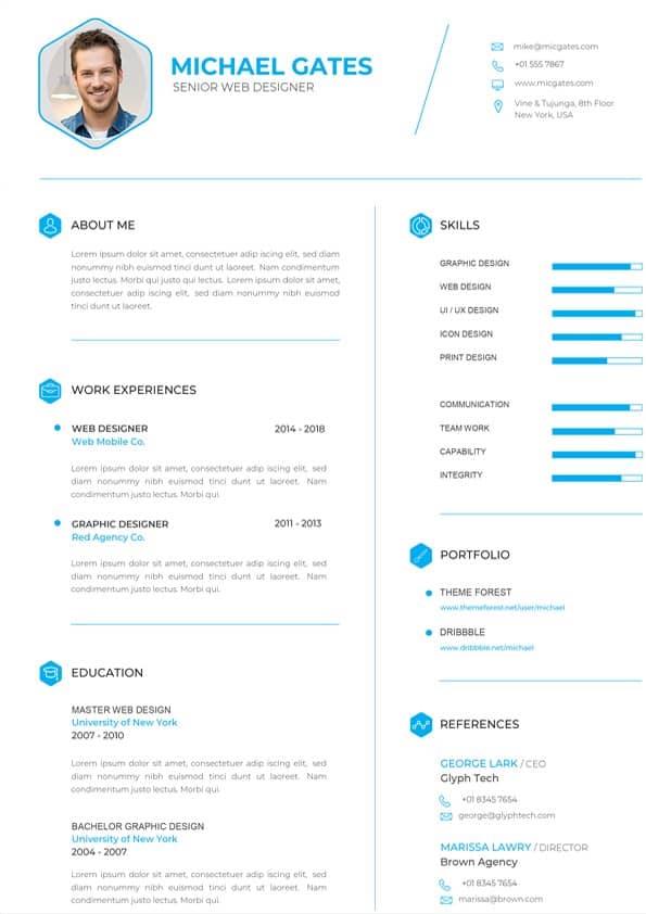 Cv/Resume Template from www.mycvstore.com