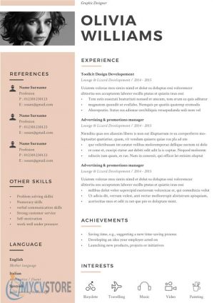 Clean Original CV Template