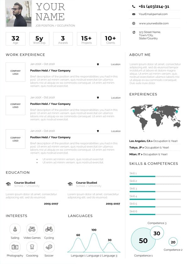Infographic Cv Template Free