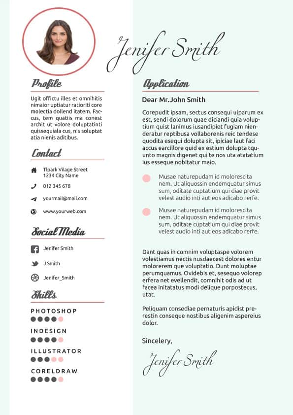 Creative Cover Letter Downloadable Cover Letter Template