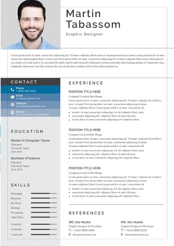 Classic Resume Template from www.mycvstore.com