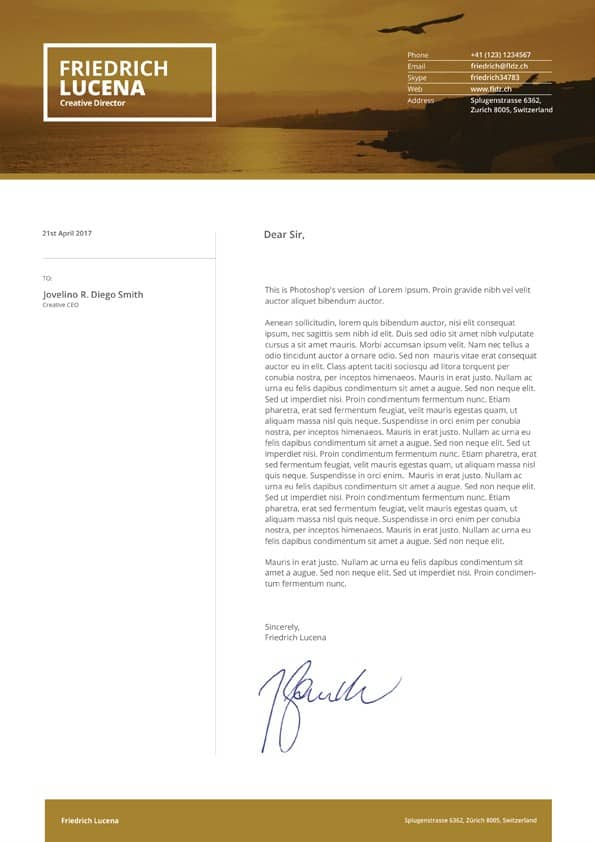 cover letter sample switzerland