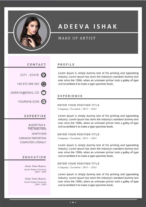 artist-resume-template-editable-resume-for-word-downloadable