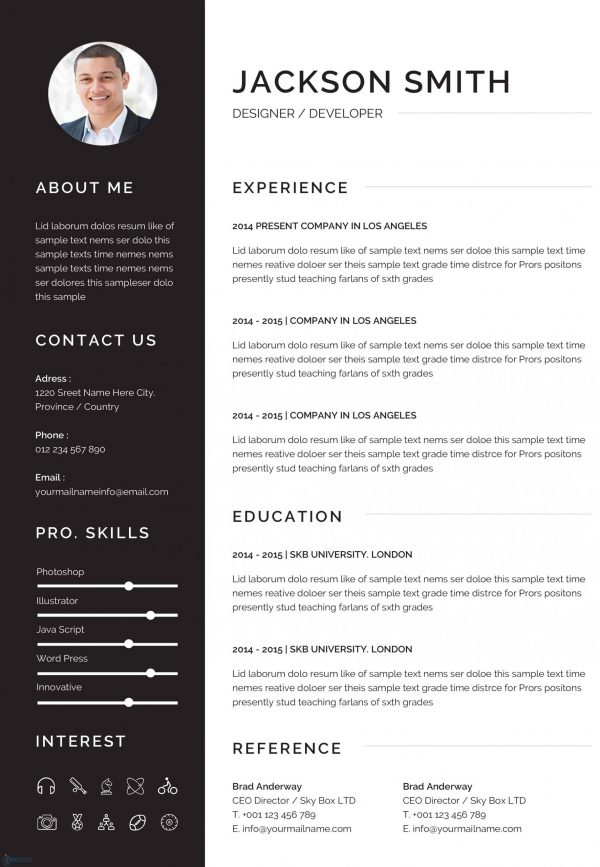 Resume Template Download For Word