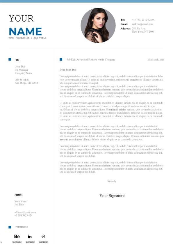 Cover Letter Sample Template - Downloadable Cover Letter Template