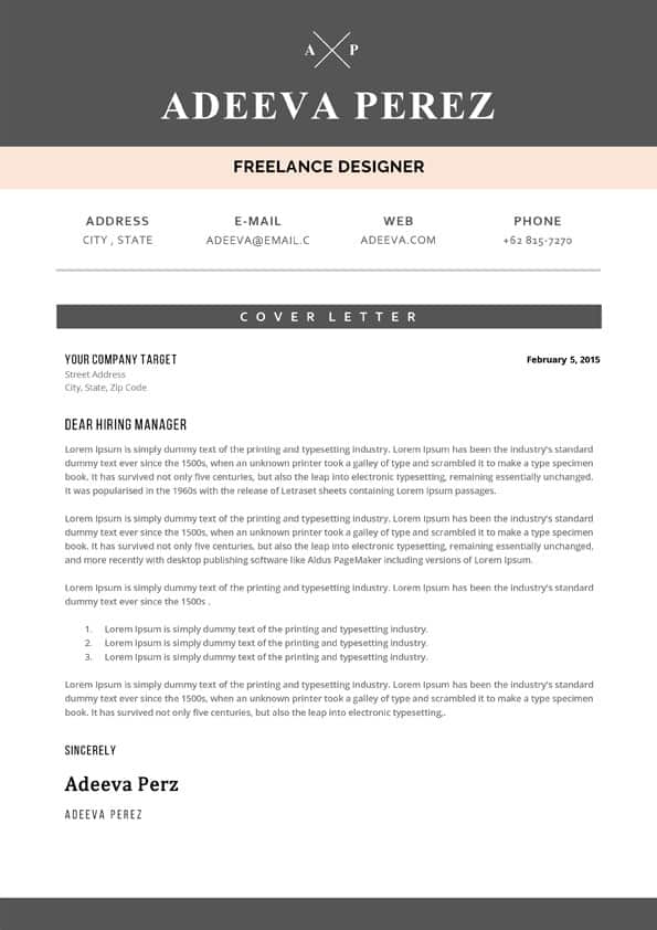 cover letter example for designer job