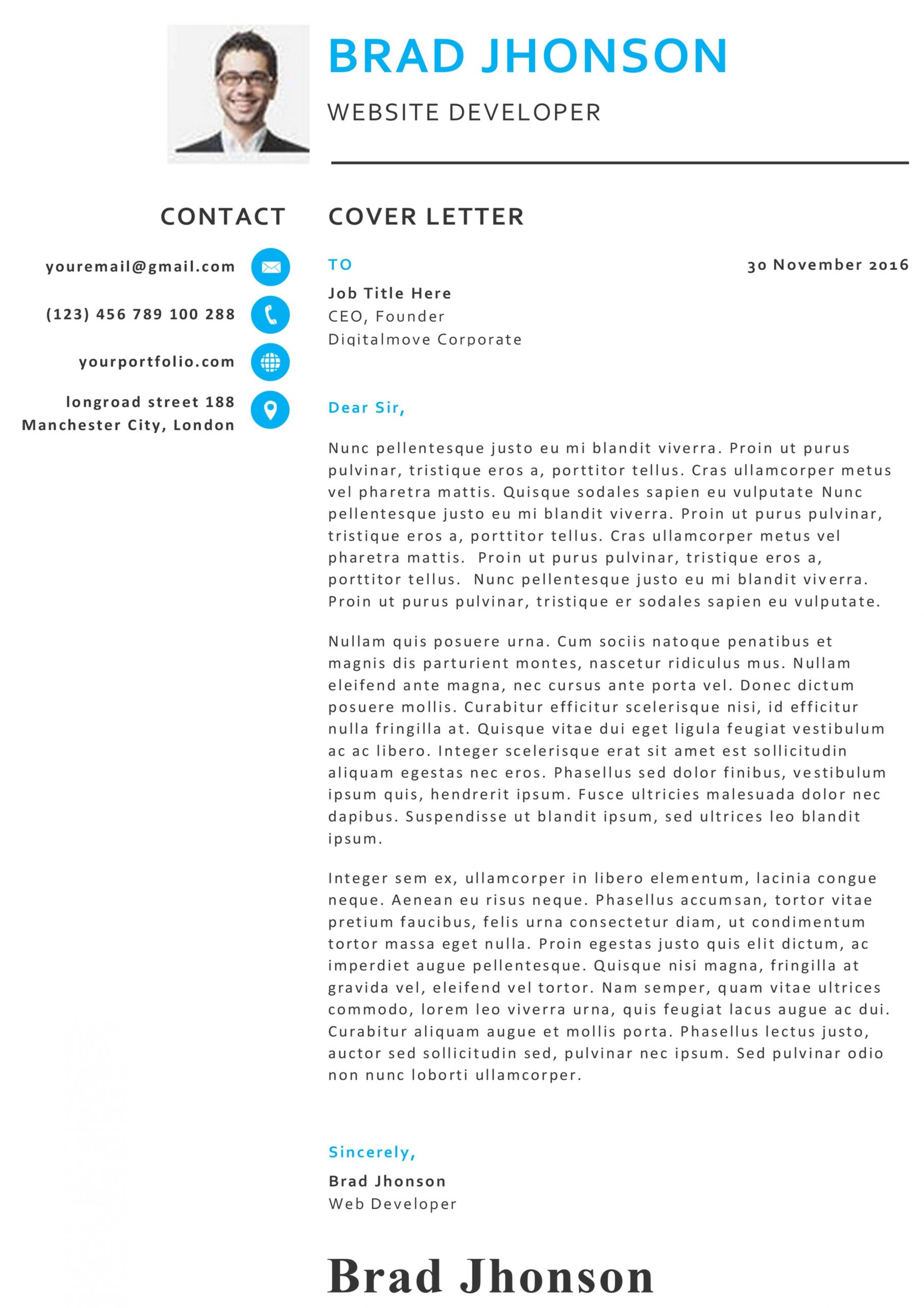 cover letter for creative writing job