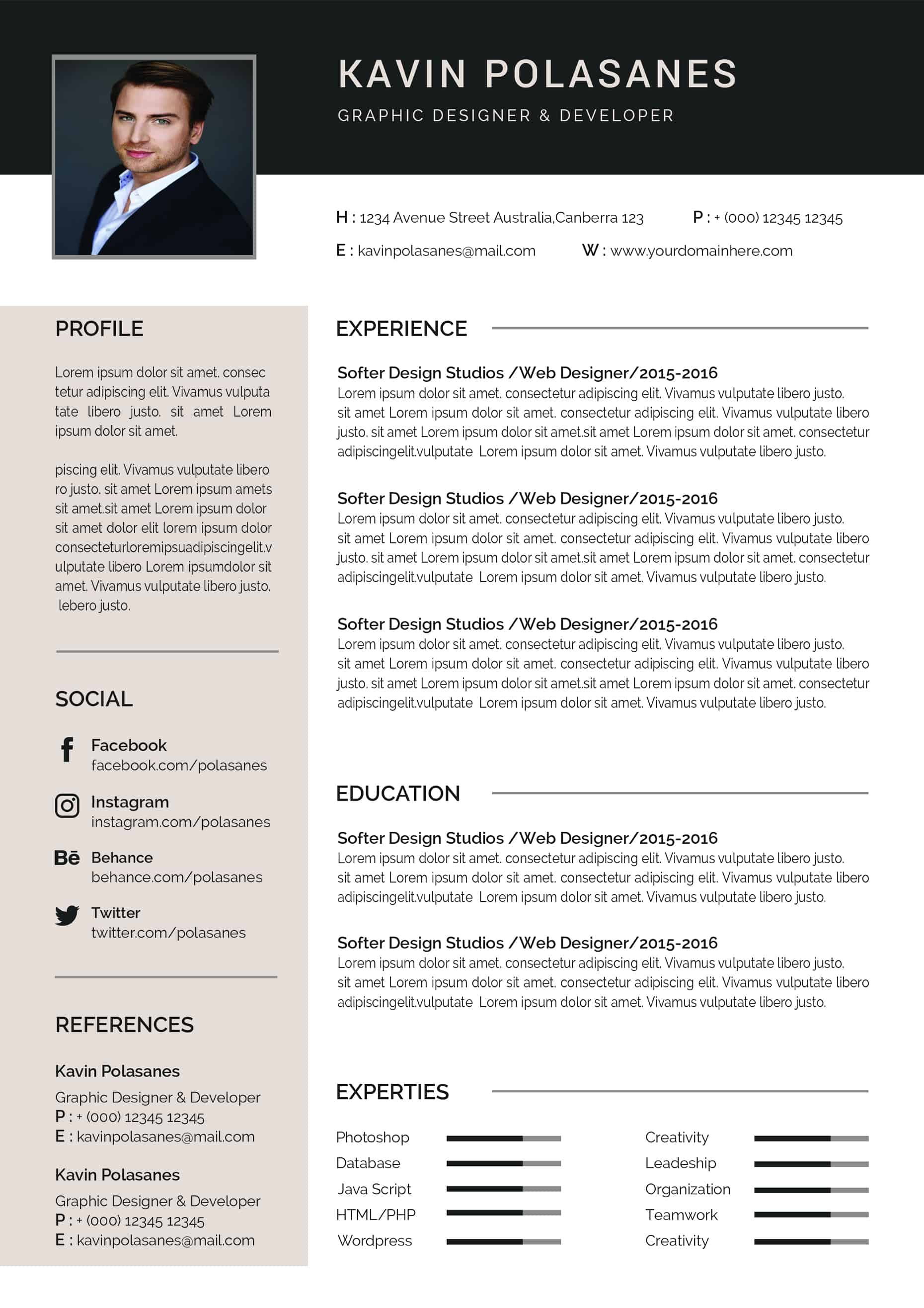 functional-resume-template-editable-downloadable-cv-word