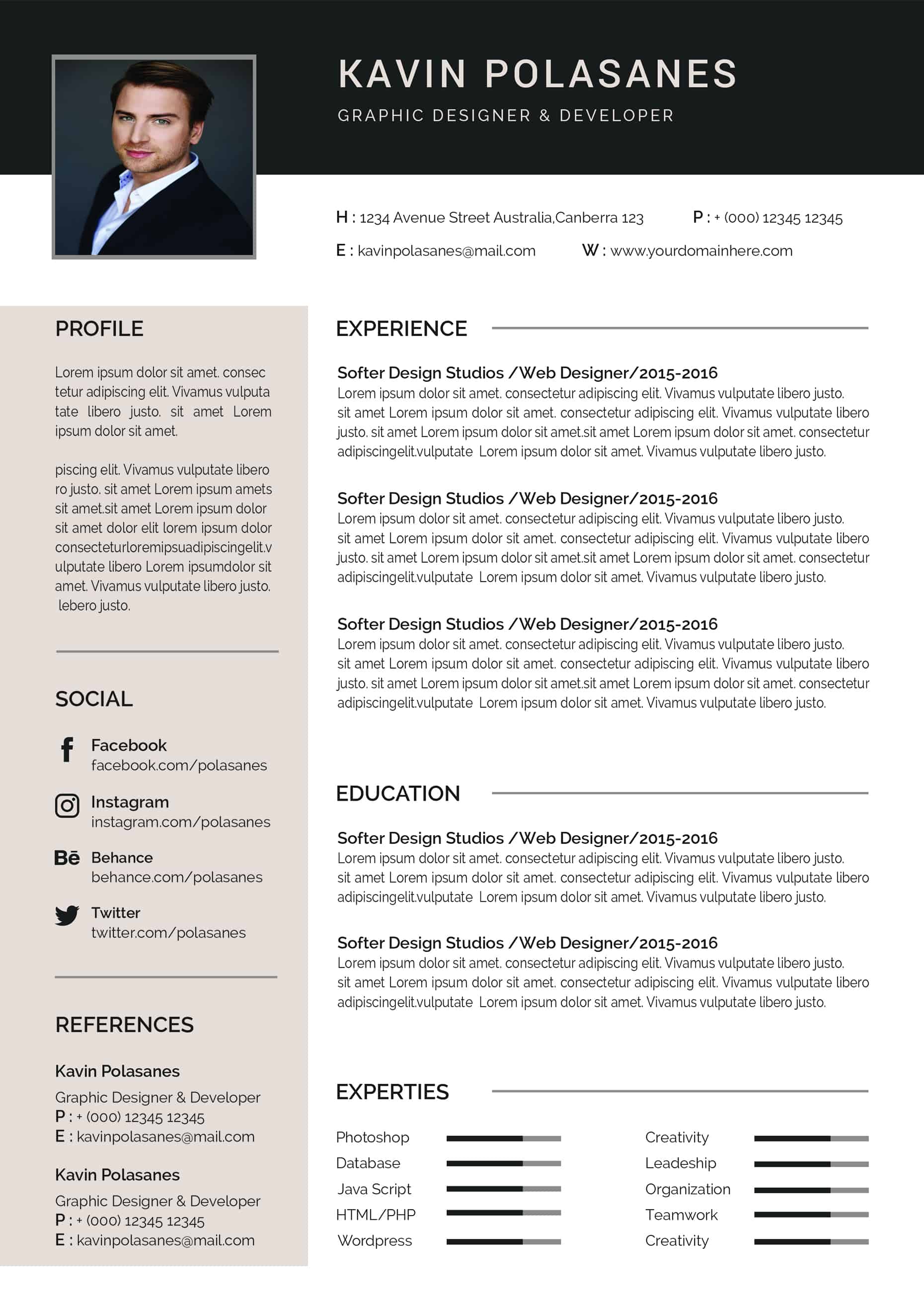 Microsoft Word Templates For Resume Bermomiss