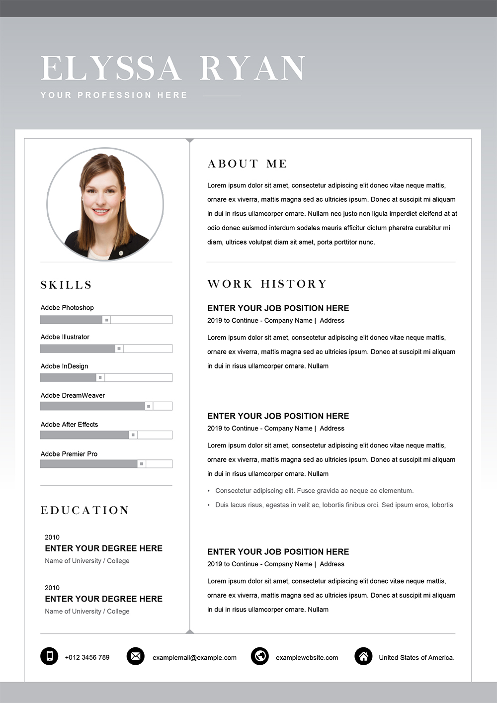 Functional Resume Word Template - CV Templates in Word to ...