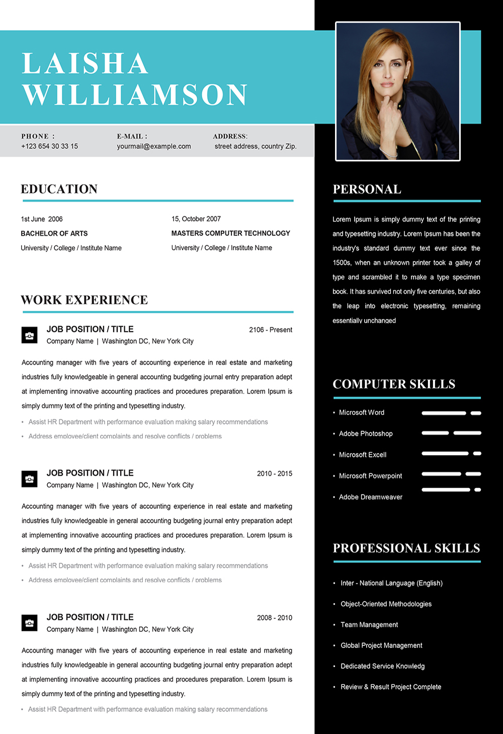 Caregiver Resume Sample In Word Cv Templates In Word To Download