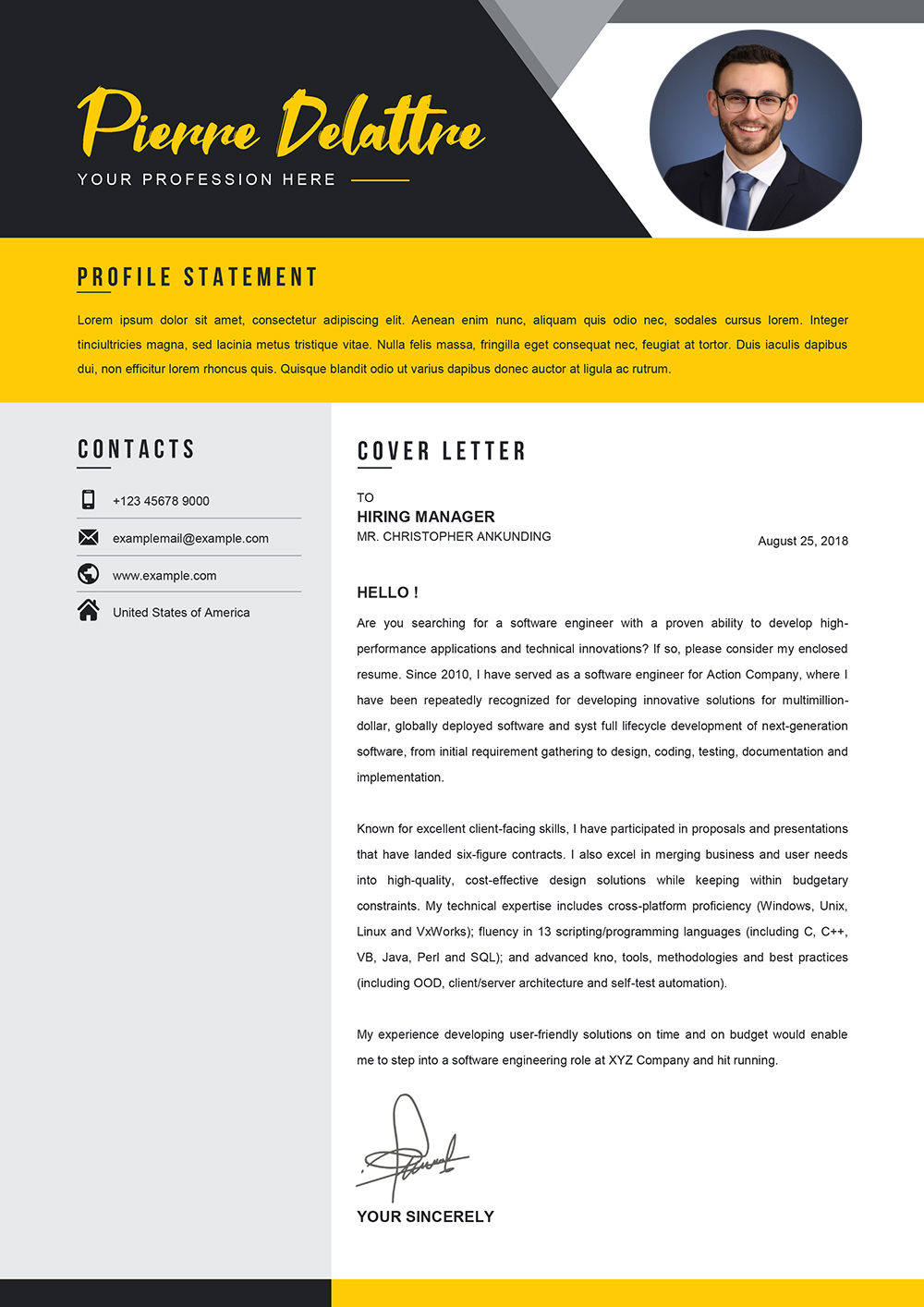 Word Template For Cover Letter from www.mycvstore.com