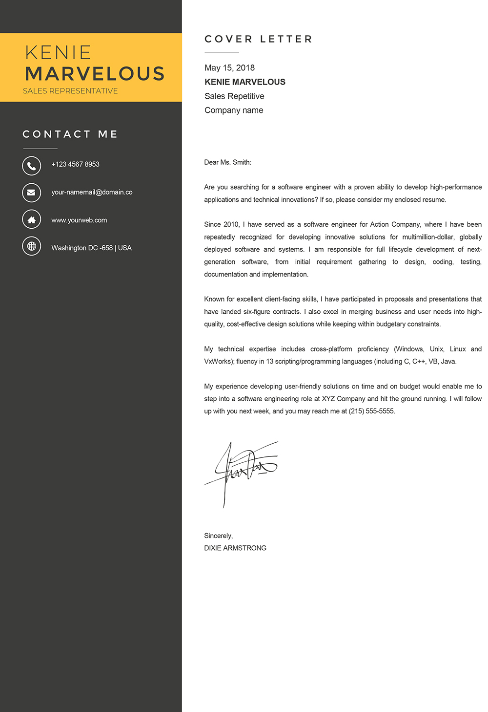 Format For Cover Letter from www.mycvstore.com