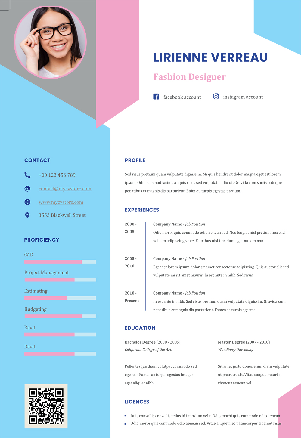 Creative Infographic Resume Impressive Cv Template And Cover Letter
