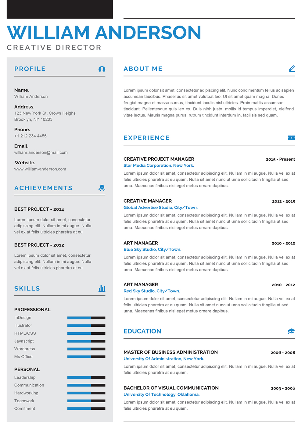 free resume template word doc free download