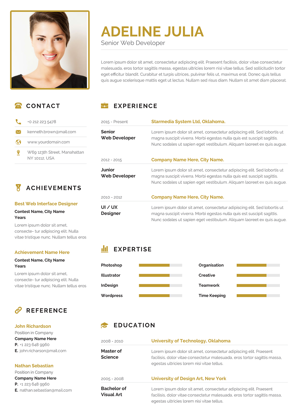 Modern Commercial CV Word example to download | Commercial ...