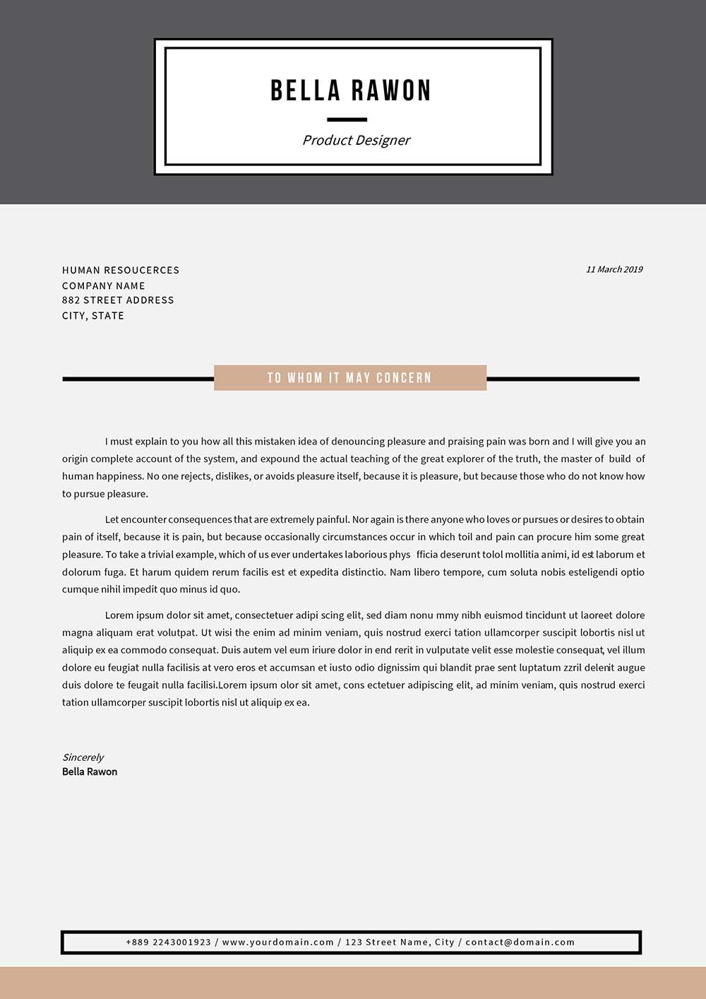 microsoft word cover letter layout