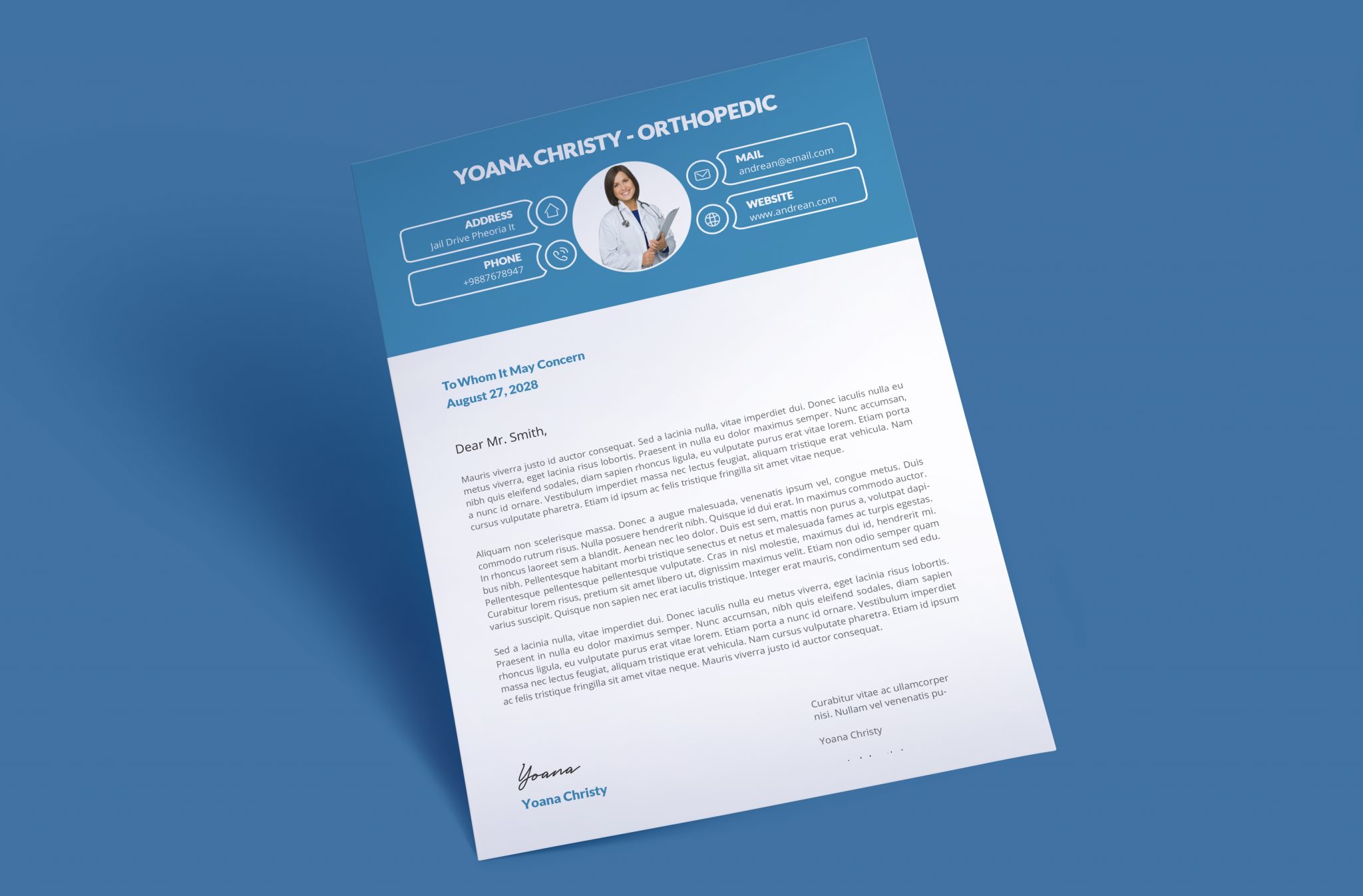 Minimalist Professional Cover Letter Format Template to Download in Word