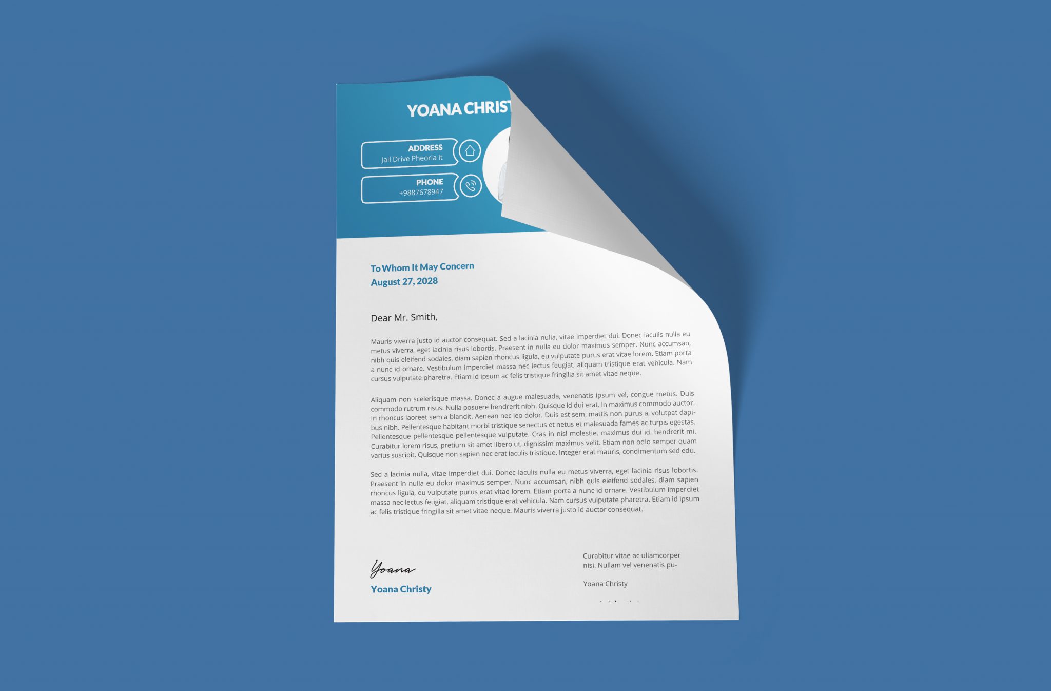 Minimalist Professional Cover Letter Format Template to Download in Word