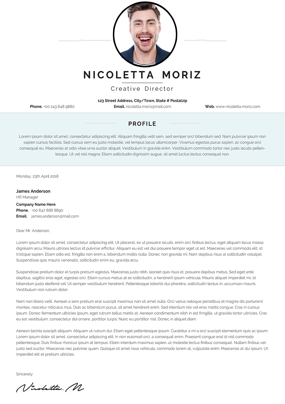 cover letter sample switzerland