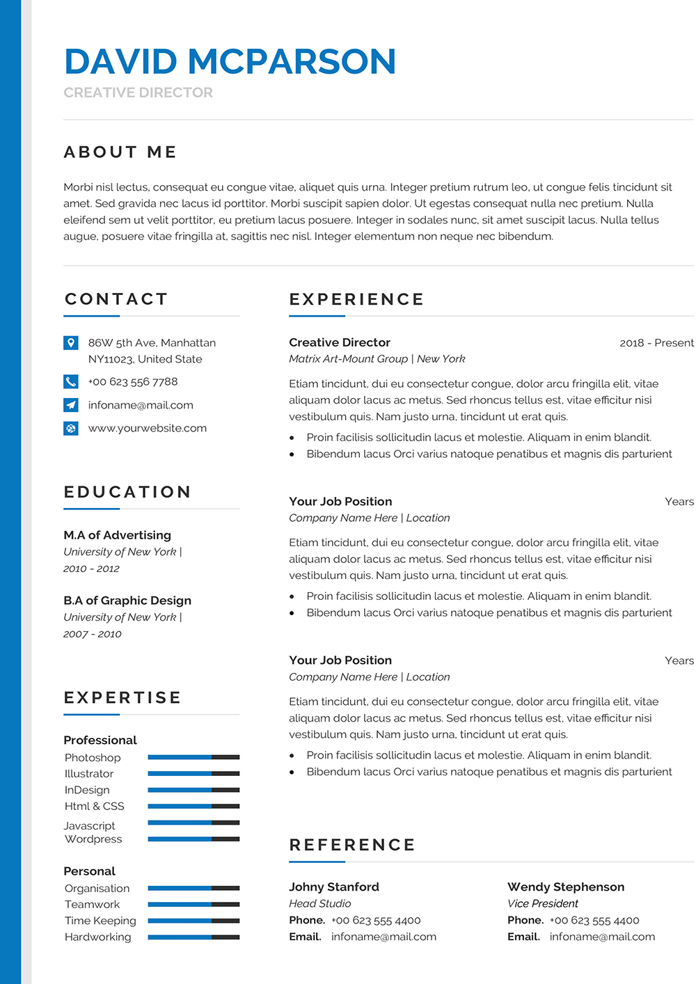 Modern Cv Template Word Gratis Download / 15+ Resume Templates for Word