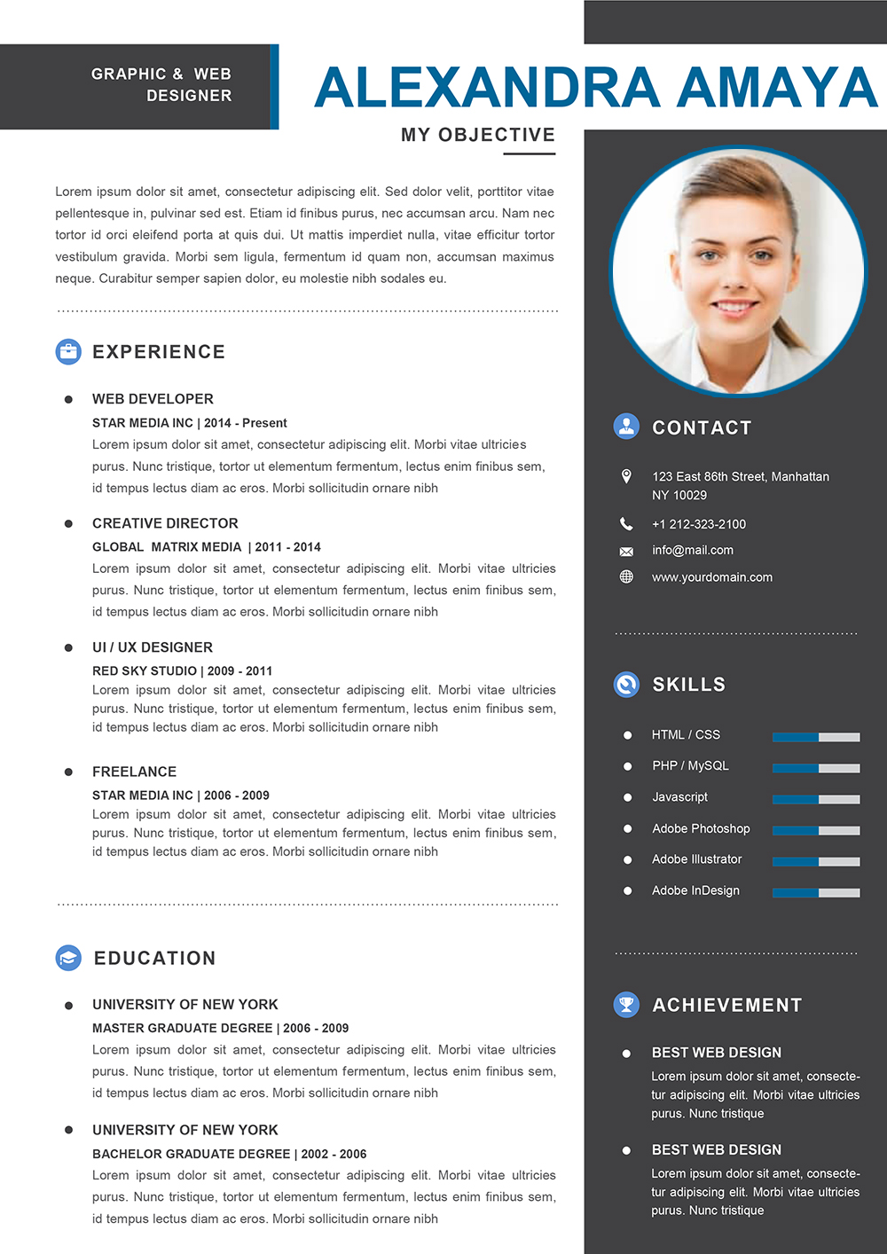 profile for first job resume