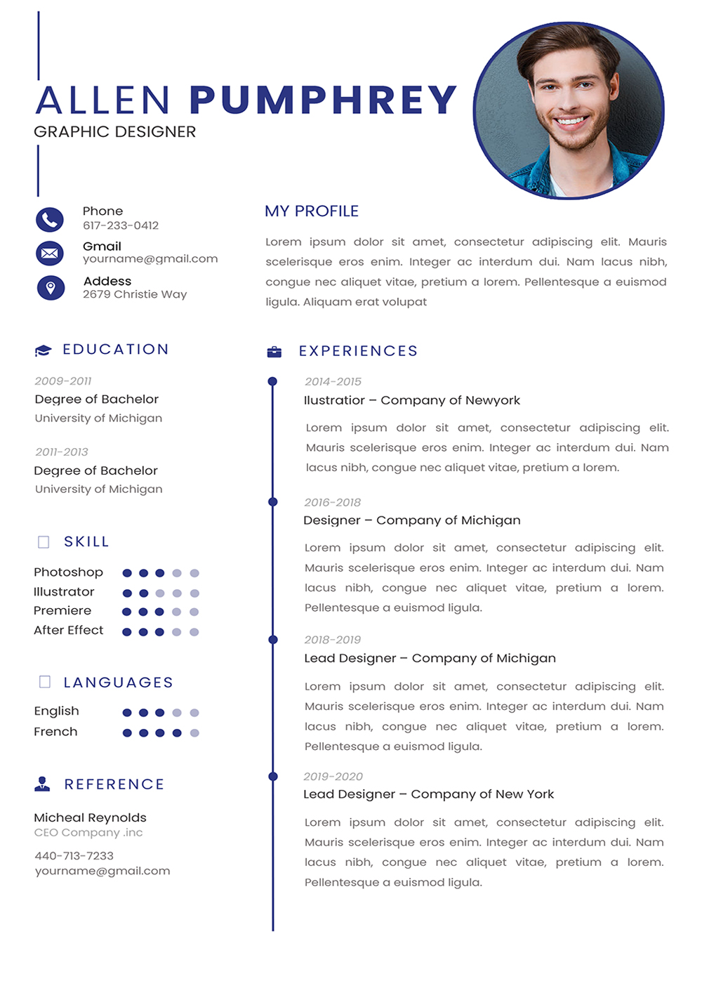 Best Curriculum Vitae Template for Download in Word Format