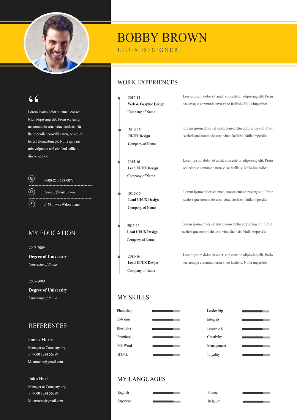 resume templates