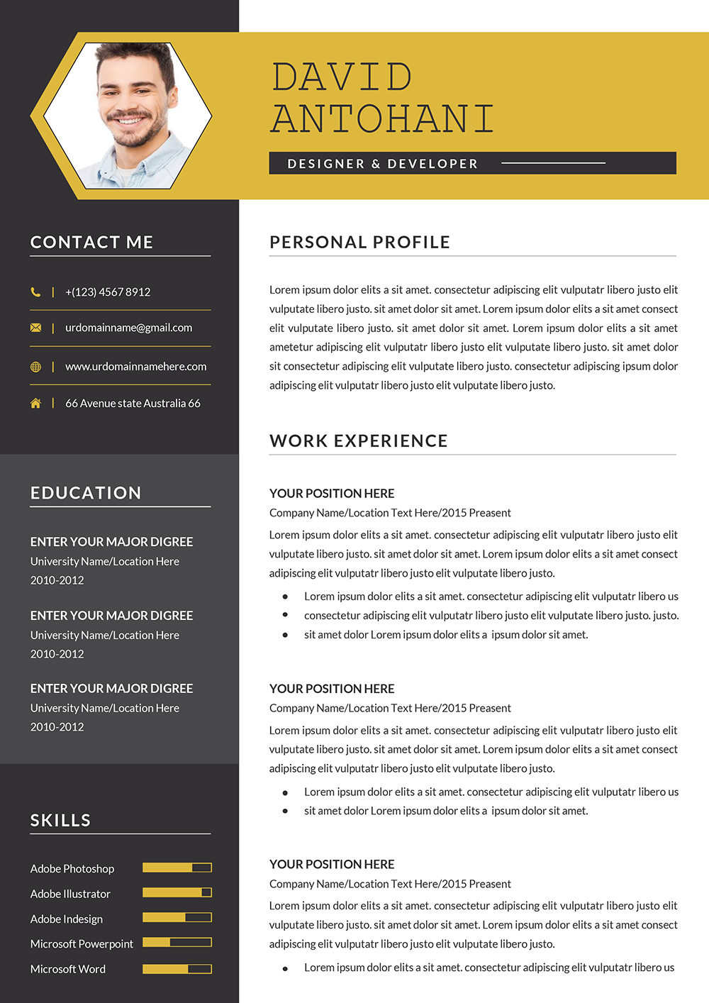 Cv modern template word free download - rasbrands