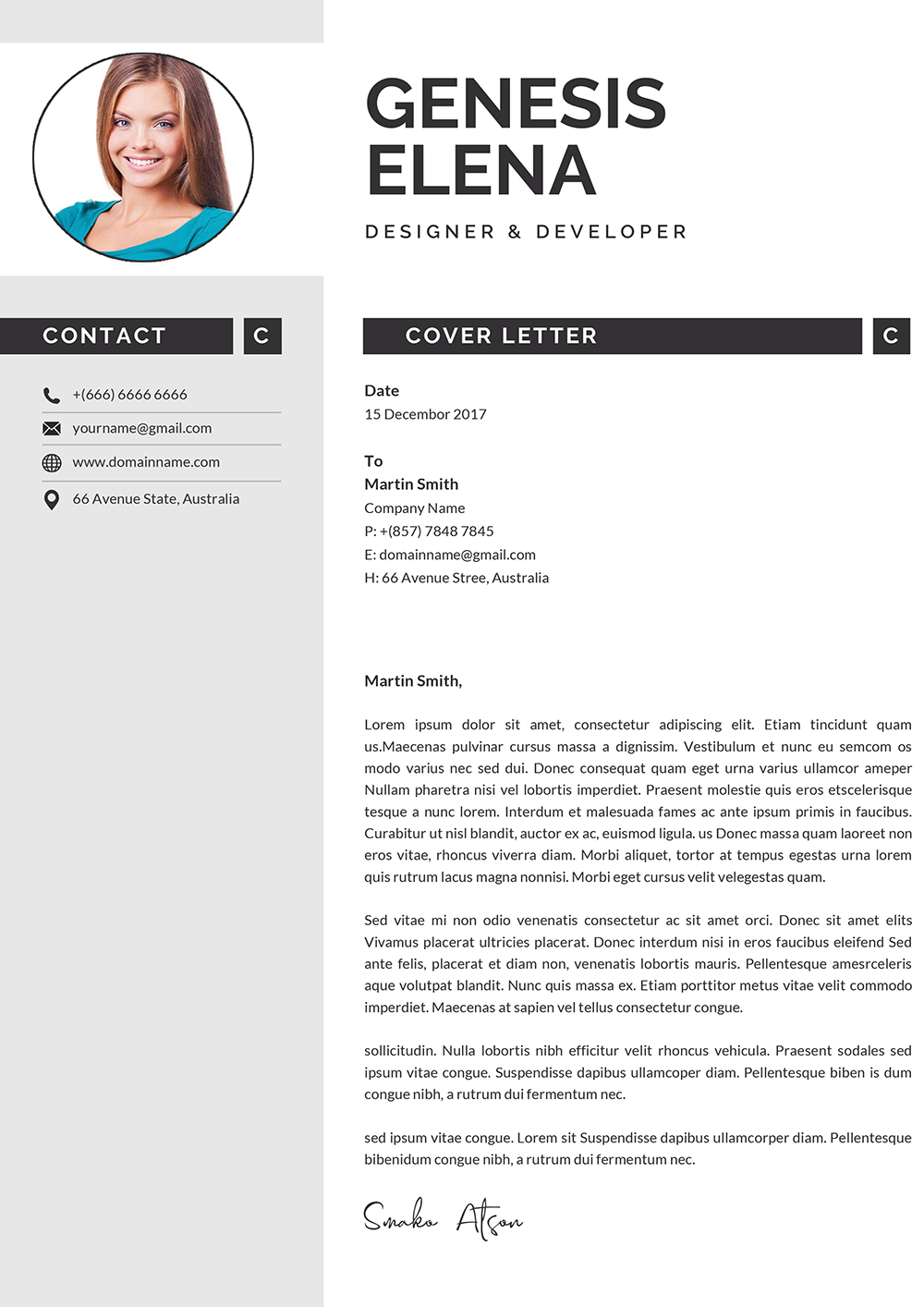 sample cover letter executive