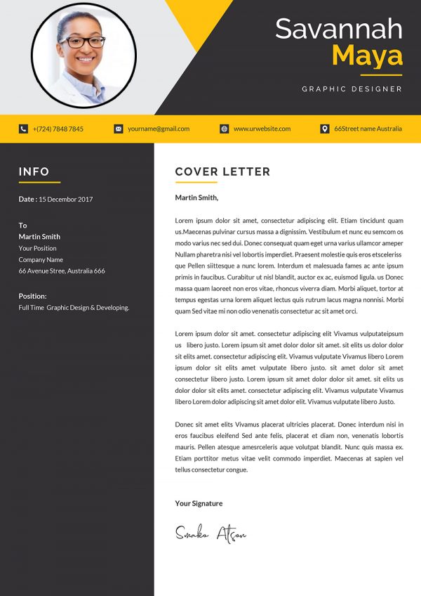 Ms Word Cover Letter Template to download (doc/docx)