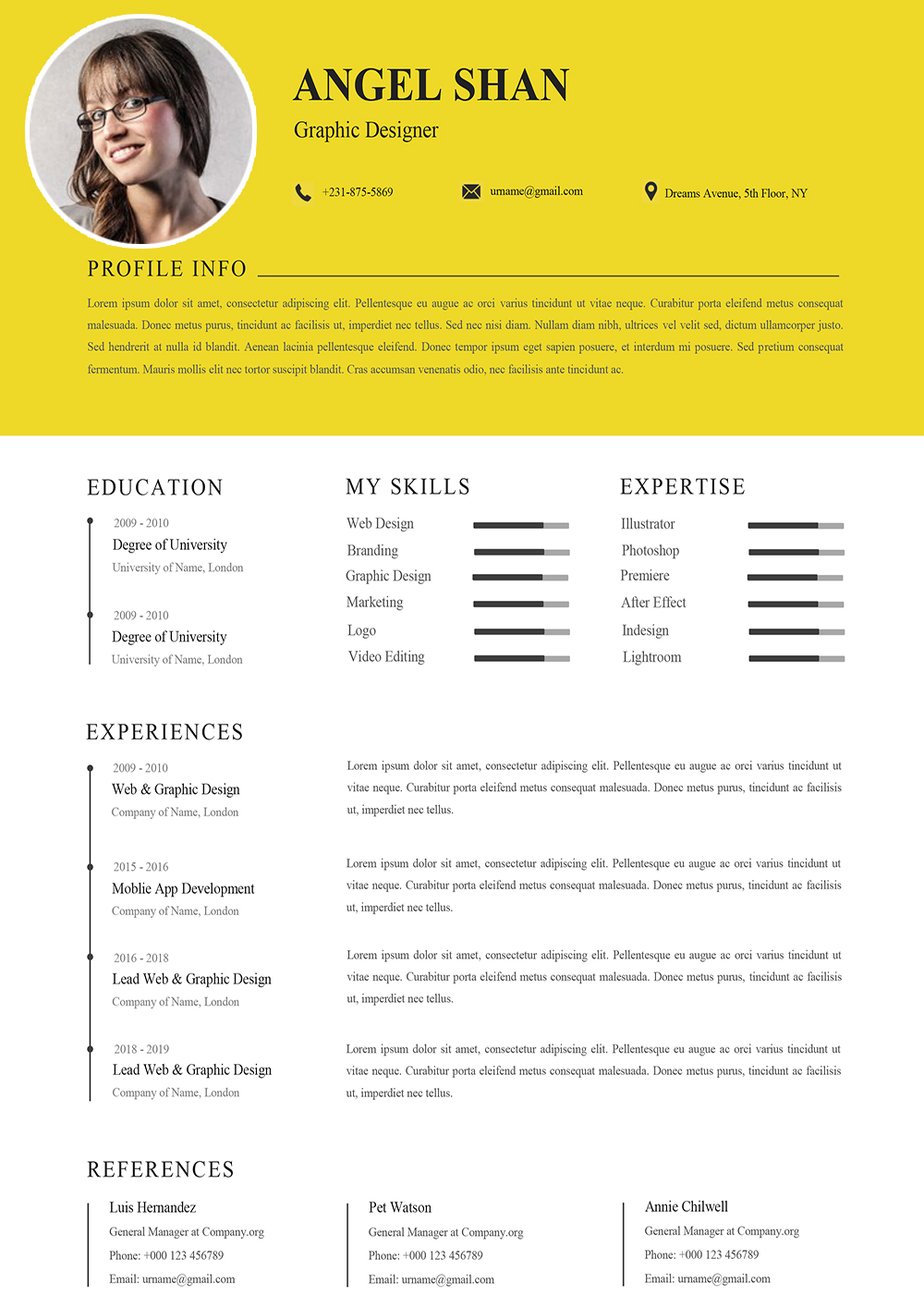 Simple Clean Resume Template 2021 To Download In Word Format