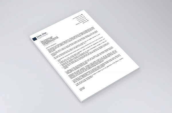 Word Cover Letter Novoresume Professional Template